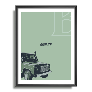 Green Minimal Retro Land Rover Poster