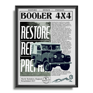Newspaper Land Rover Poster