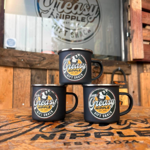 TGN - Black Enamel Mug